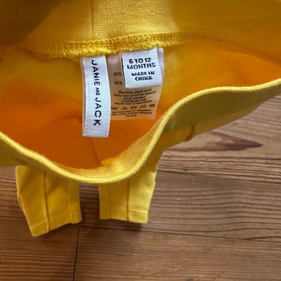 Janie and Jack white multicolor city tank yellow stretch pant set SIZE 6-12M - Picture 5 of 6